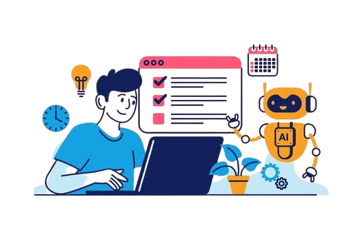 AI and productivity technology illustration