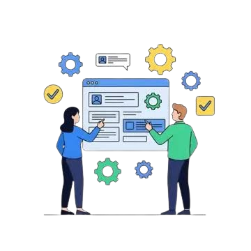 IT solutions and technology services illustration