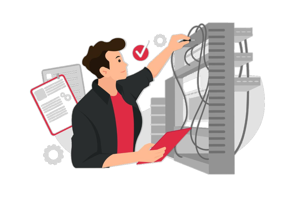 Server and network support illustration